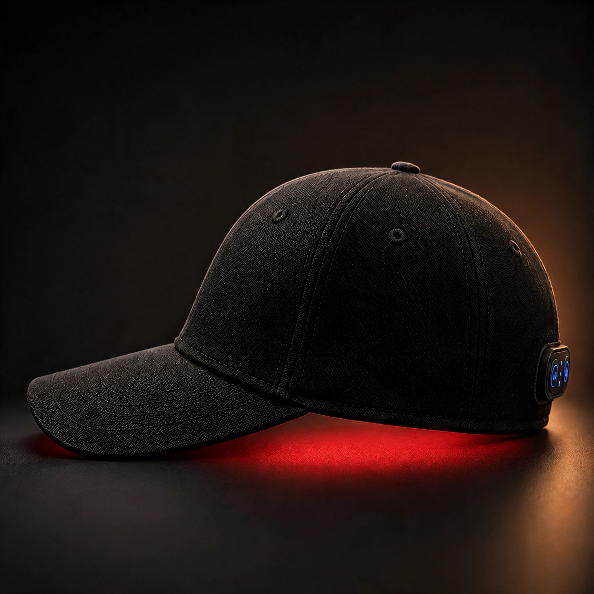 Amal cap, side profile, LEDs lit